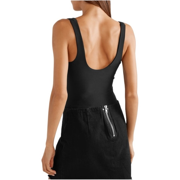 ALIX NYC Mott Scoop Neck Stretch-Jersey Black Bodysuit Size L - Picture 12 of 12